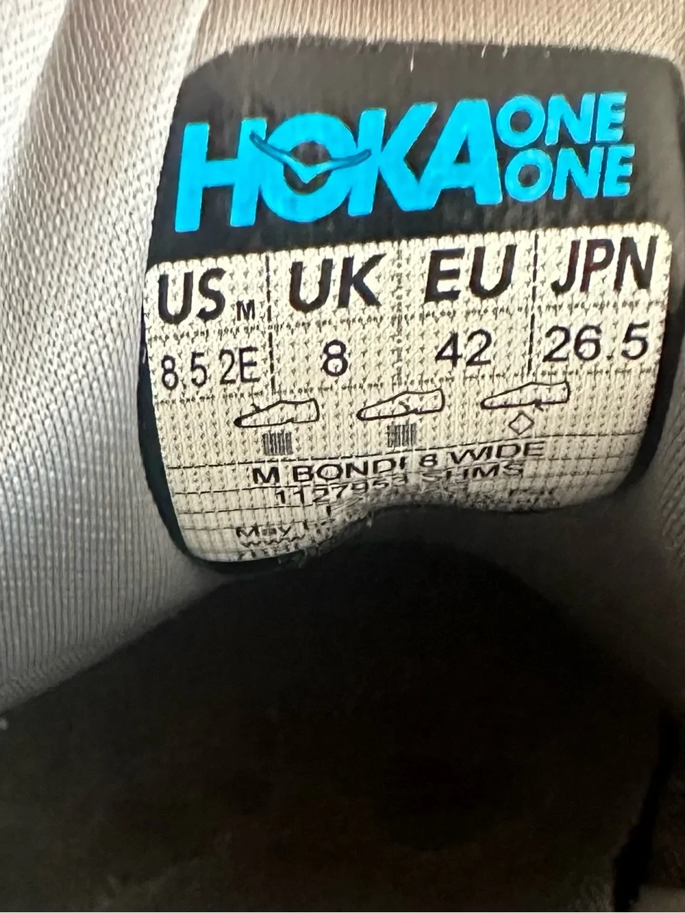Men’s Hoka Bondi 8 Gray